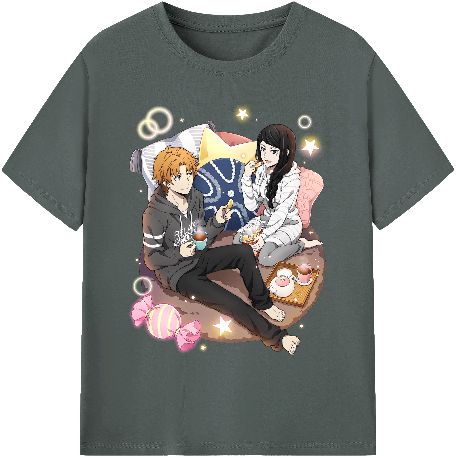 （画像用） 文豪ストレイドッグス Bungo Stray Dogs 綿100％ メンズ半袖Tシャツ｜肌触りやわらか＆通気性